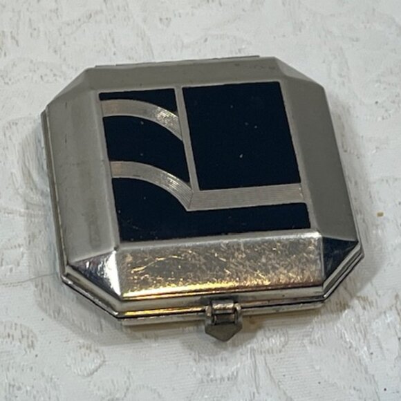 Armand Company Other - VTG Armand Company Art Deco Hinged Pressed Powder Compact Puff Mirror 1.8"